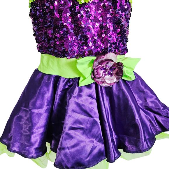 A Wish Come True 6X/7 Dance Costume Sequin Purple Princess Dress Up Halloween - Picture 3 of 7